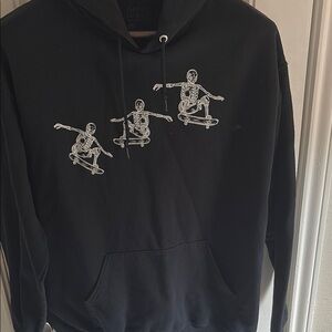 Artist Union Clothing Co Black Skeleton Sweatshirt